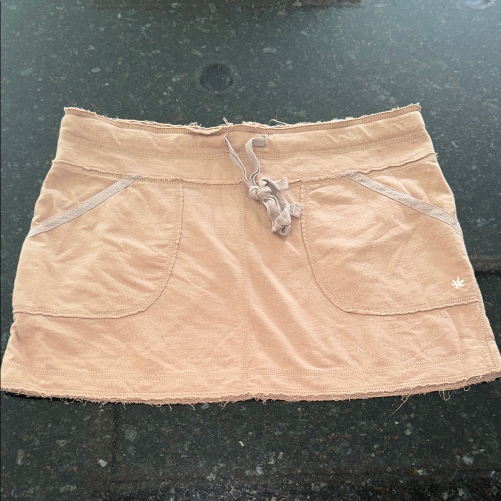 So Wear It Declare It Tan Cotton Mini Skirt L
